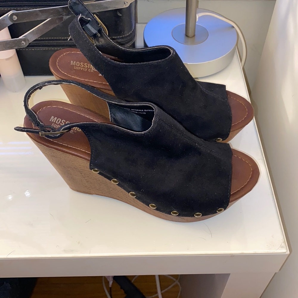 Target mossimo black wooden chunky sandal